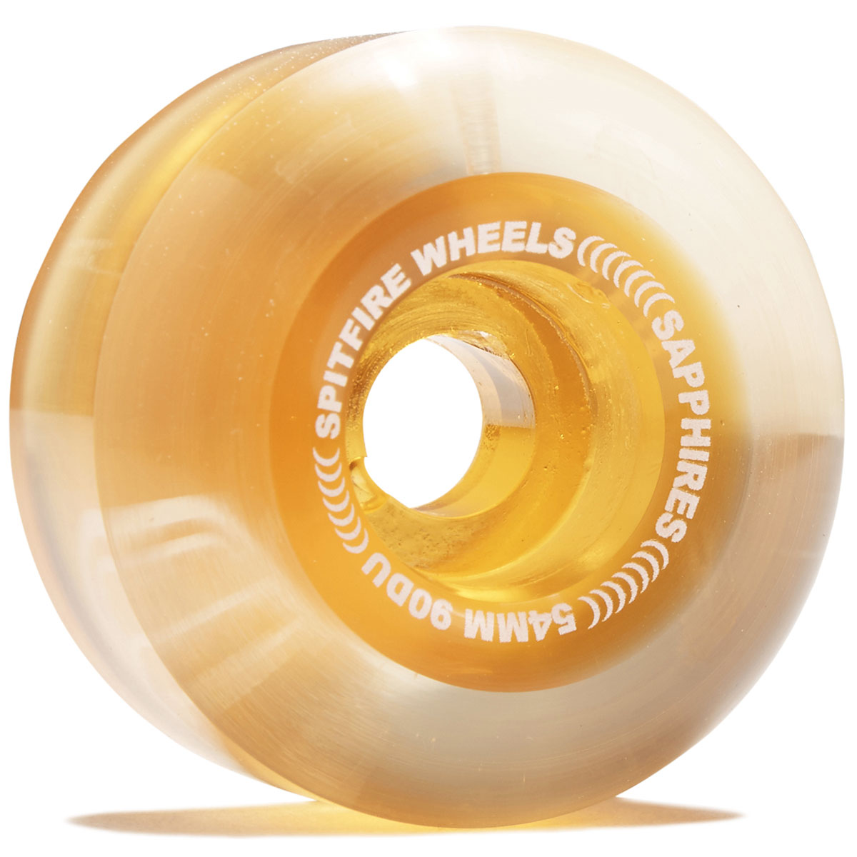 Spitfire 90d Sapphires Skateboard Wheels - Clear Orange - 54mm image 1