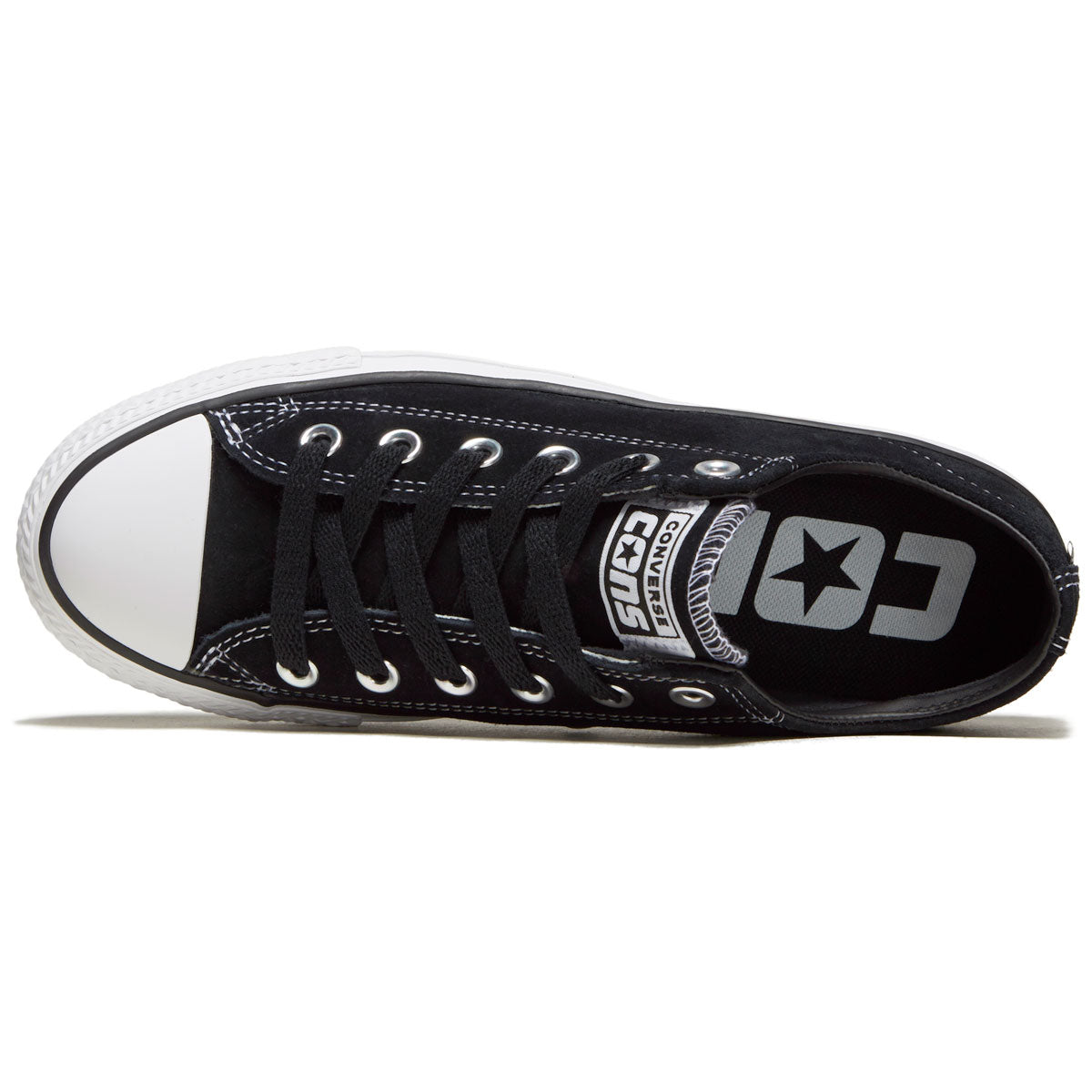 Converse Chuck Taylor All Star Pro Suede Ox Shoes - Black/Black/White, – CCS