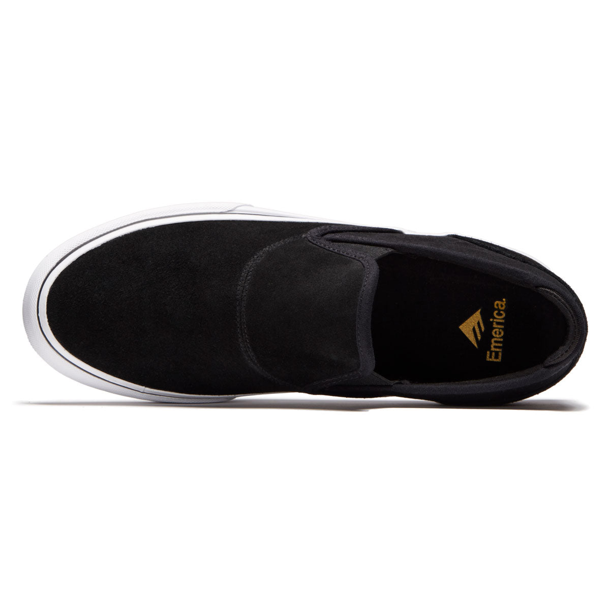 Emerica Wino G6 Slip-On Shoes - Black/White/Gold image 3