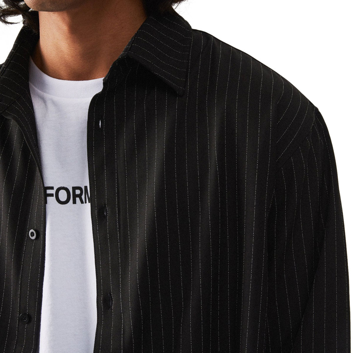 Former Vivian Stripe Long Sleeve Shirt - Black image 3