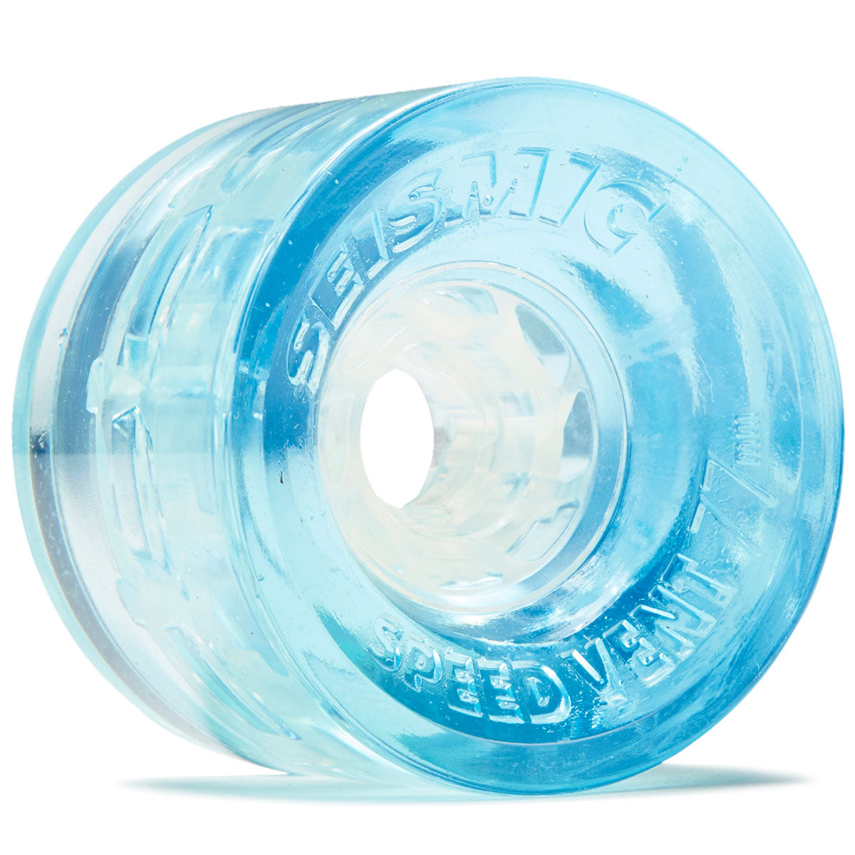 Seismic Speed Vent 77a Longboard Wheels - Clear Blue - 77mm image 1