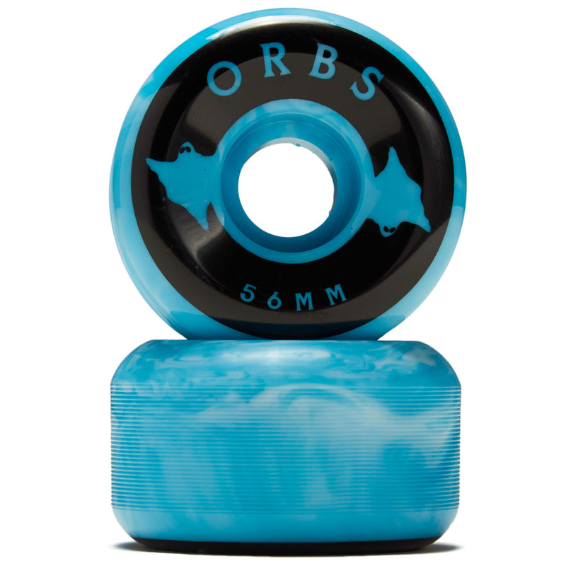 Welcome Orbs Specters Conical 99a Skateboard Wheels - Blue/White Swirl - 56mm