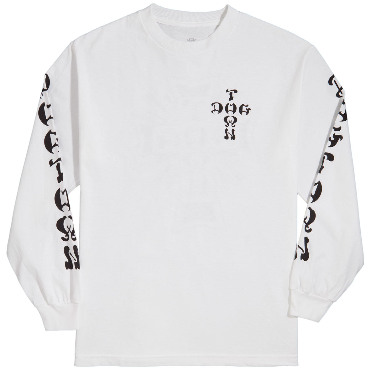 Dogtown Cross Logo Long Sleeve T-Shirt - White/Black image 1