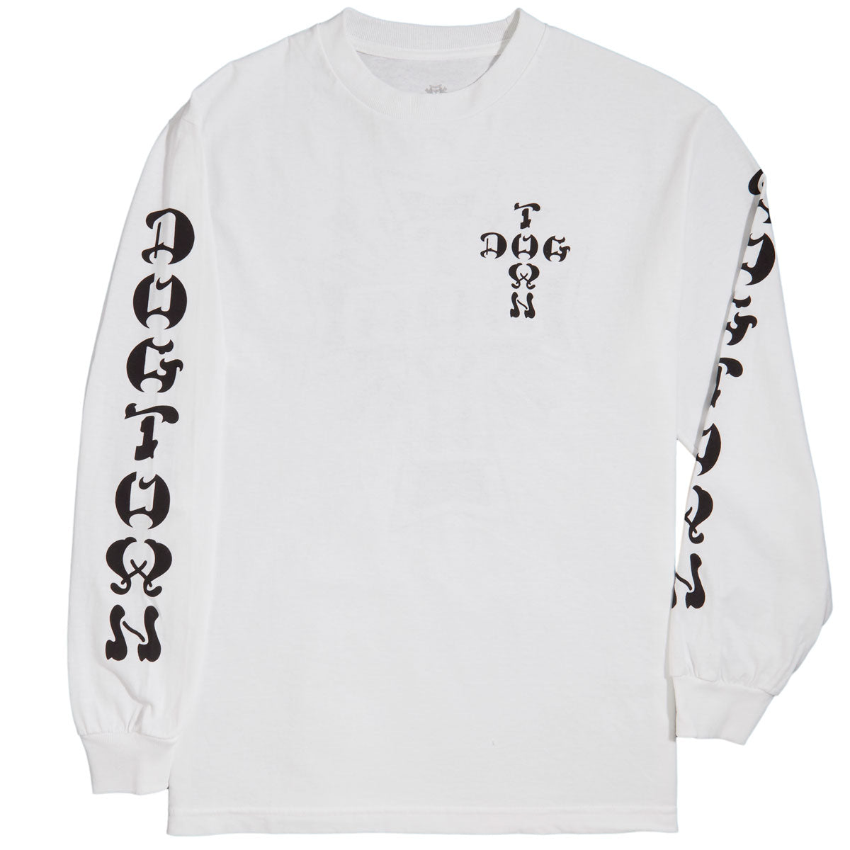 Dogtown Cross Logo Long Sleeve T-Shirt - White/Black image 2