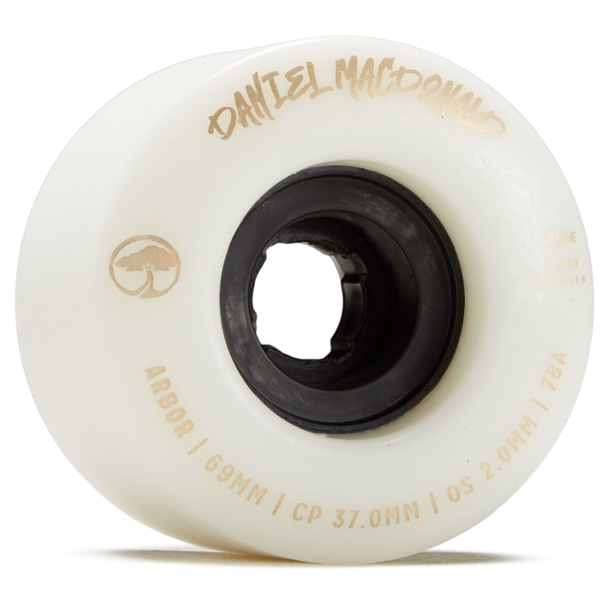 Arbor Vice Daniel MacDonald 78a Longboard Wheels - White - 69mm image 1