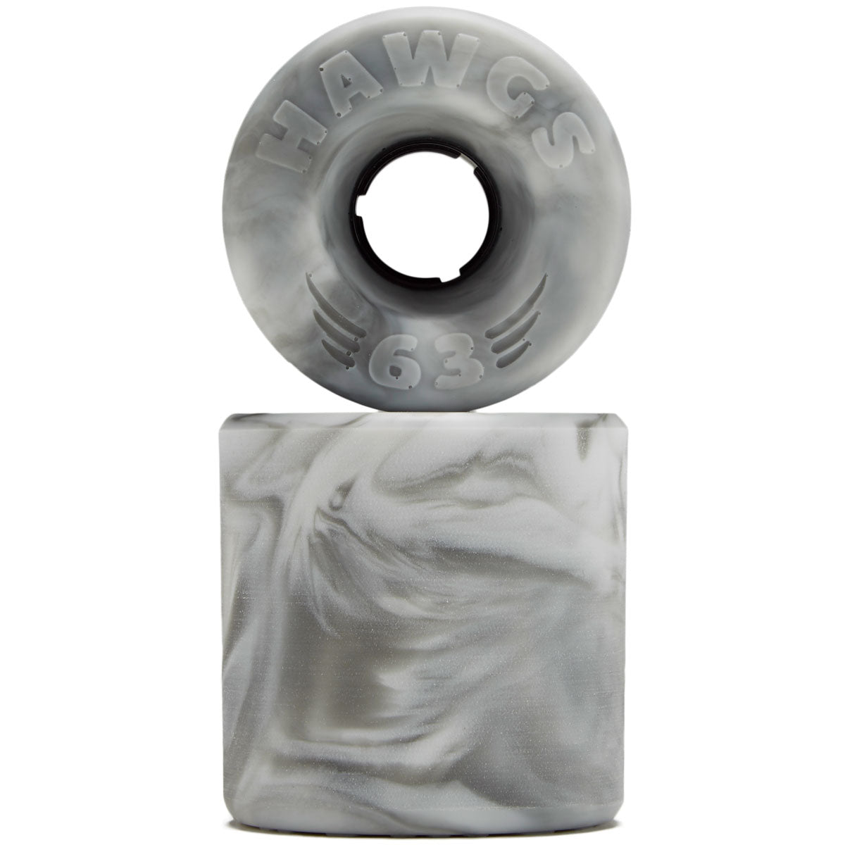 Hawgs Doozies 78a Stone Ground Longboard Wheels - Grey/White Swirl - 63mm image 2