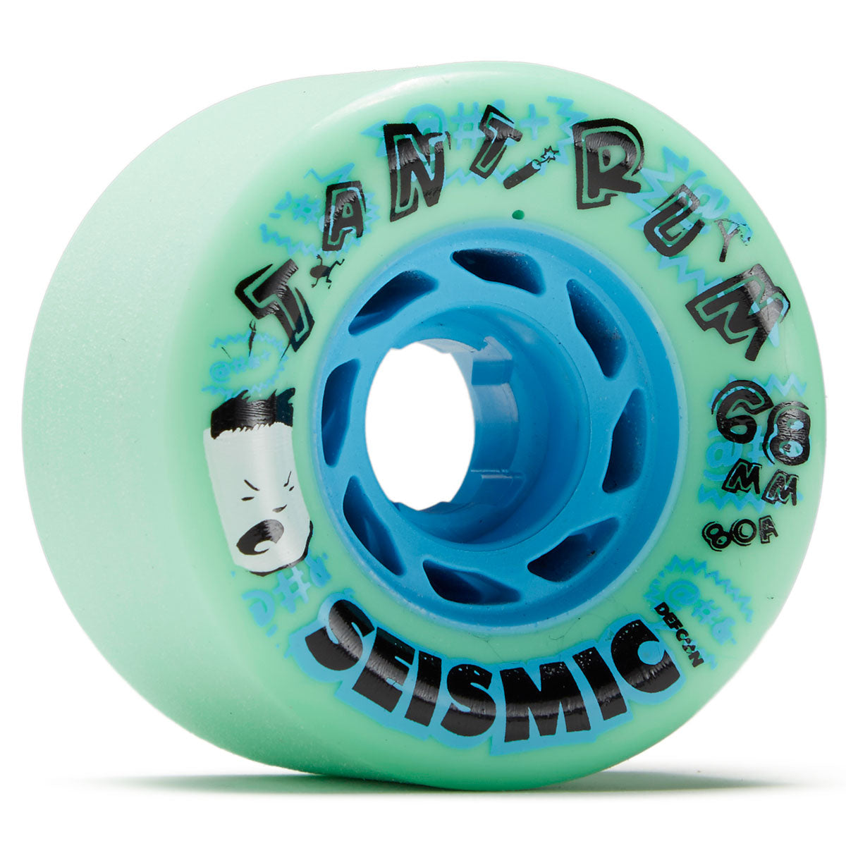 Seismic Tantrum 80a Longboard Wheels - Mint - 68mm image 1