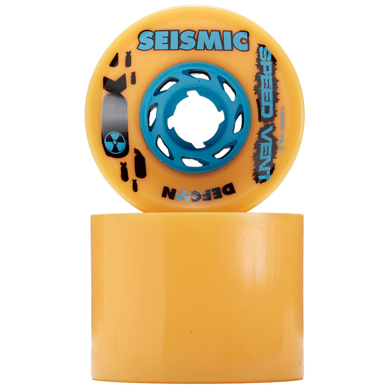 Seismic Speed Vent 78.5a Longboard Wheels - Mango - 73mm