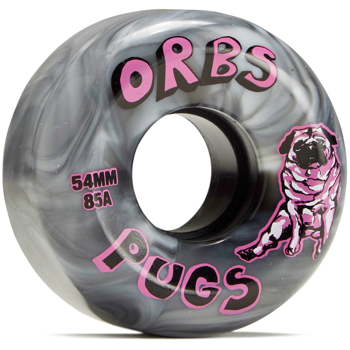 Welcome Orbs Pugs Conical 85A Skateboard Wheels - Black/White Swirl - – CCS
