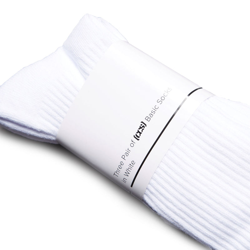 CCS Basics 3 Pack of Socks - White