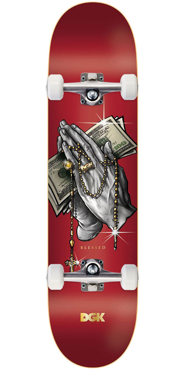 DGK Blessed Lenticular Skateboard Complete - Red - 8.00