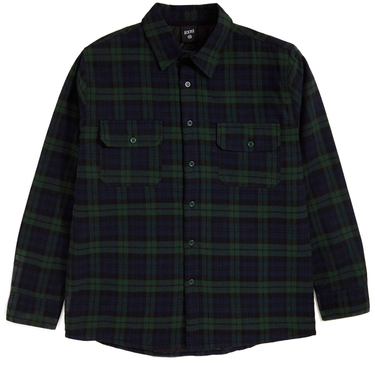 CCS Cheap Skates Quilted Flannel Jacket - Green/Navy image 4