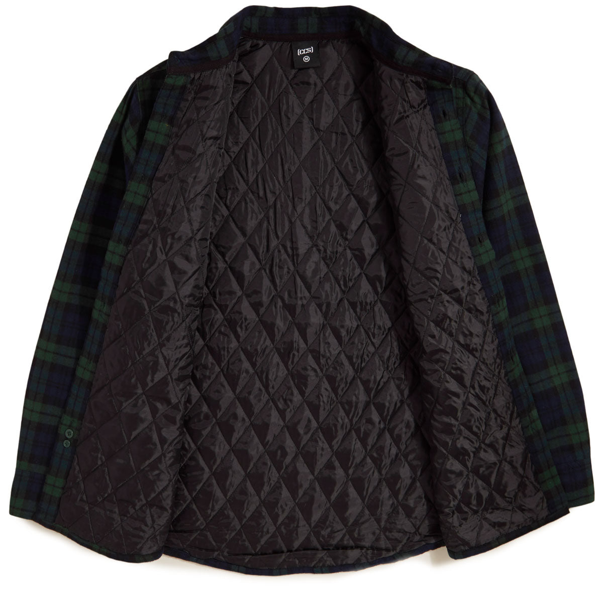 CCS Cheap Skates Quilted Flannel Jacket - Green/Navy image 2