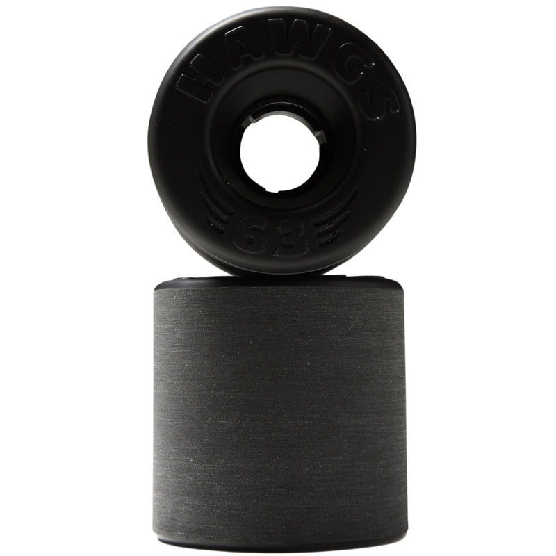 Hawgs Doozies 78a Stone Ground Longboard Wheels - Black - 63mm