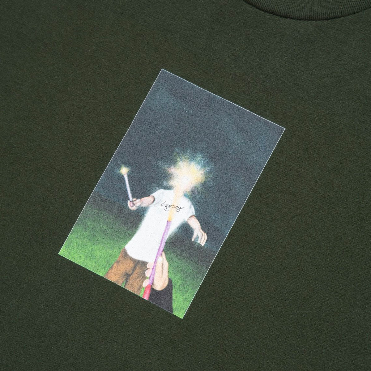Loosey Fire Work T-Shirt - Green image 2