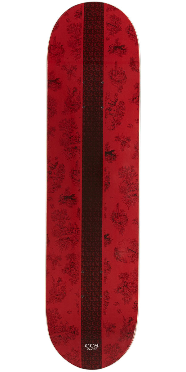 CCS Toile Skateboard Deck - Oxblood - 8.00