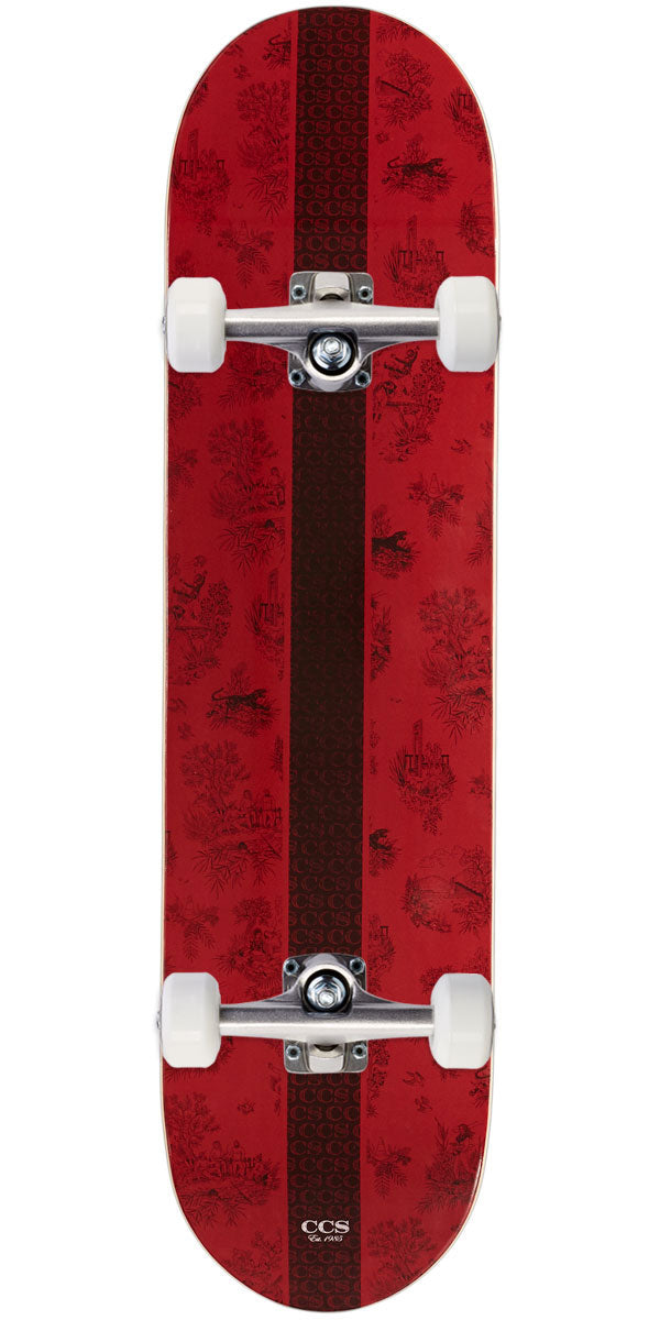 CCS Toile Skateboard Complete - Oxblood - 8.00