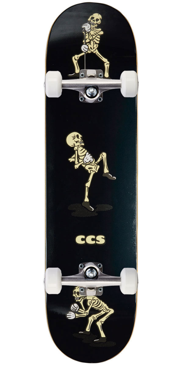 CCS Vine Skeleton Mini Skateboard Complete - Black - 7.25