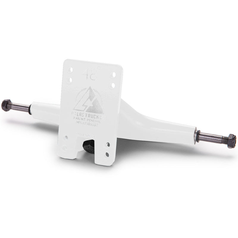 Atlas 180mm 8mm 48 Degree Ultralight Longboard Trucks - White