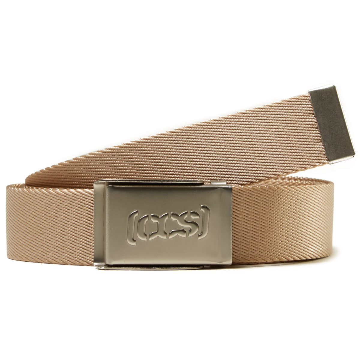 CCS Silver Logo Buckle Belt - Tan image 1