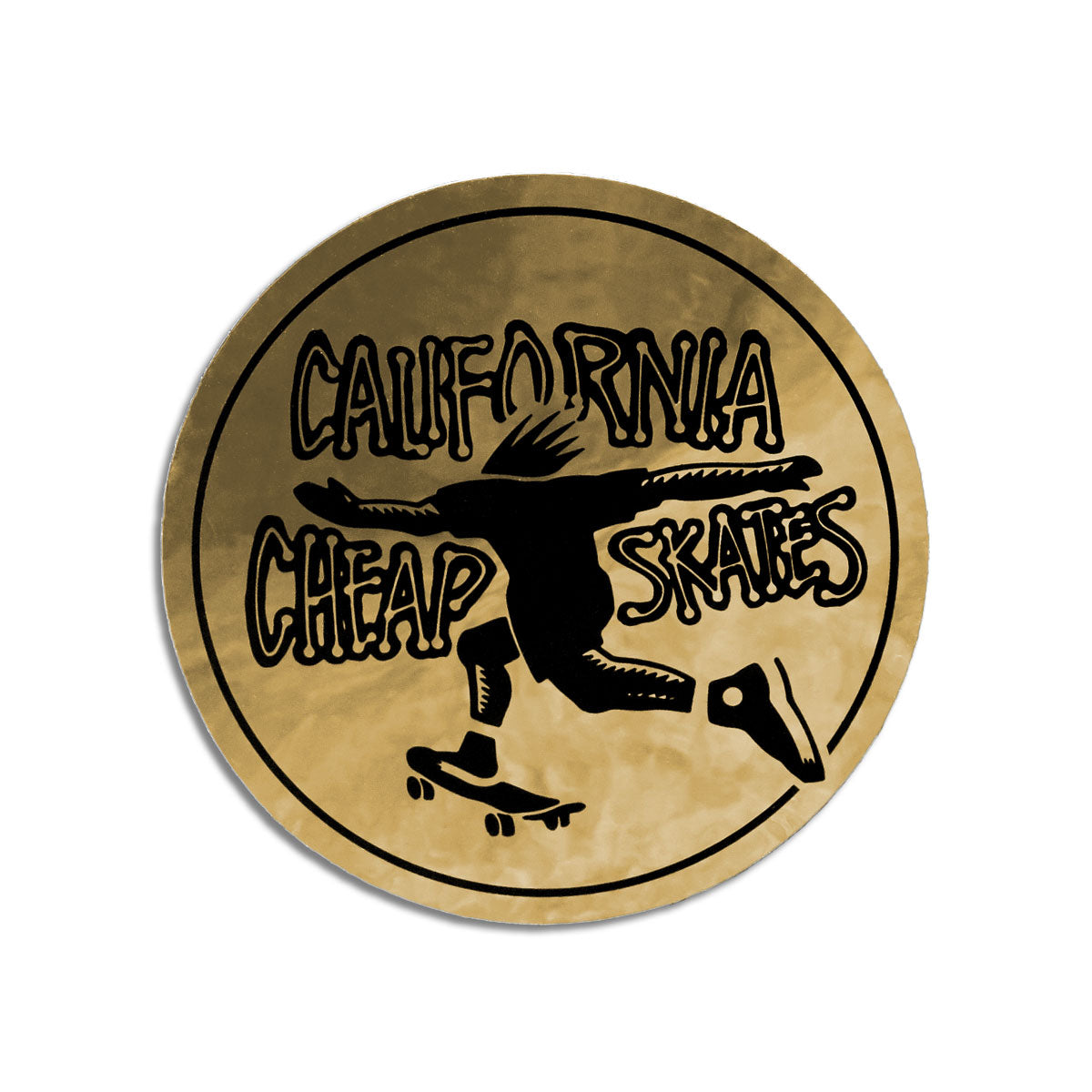 CCS Cheap Skates Sticker - Gold/Black image 1