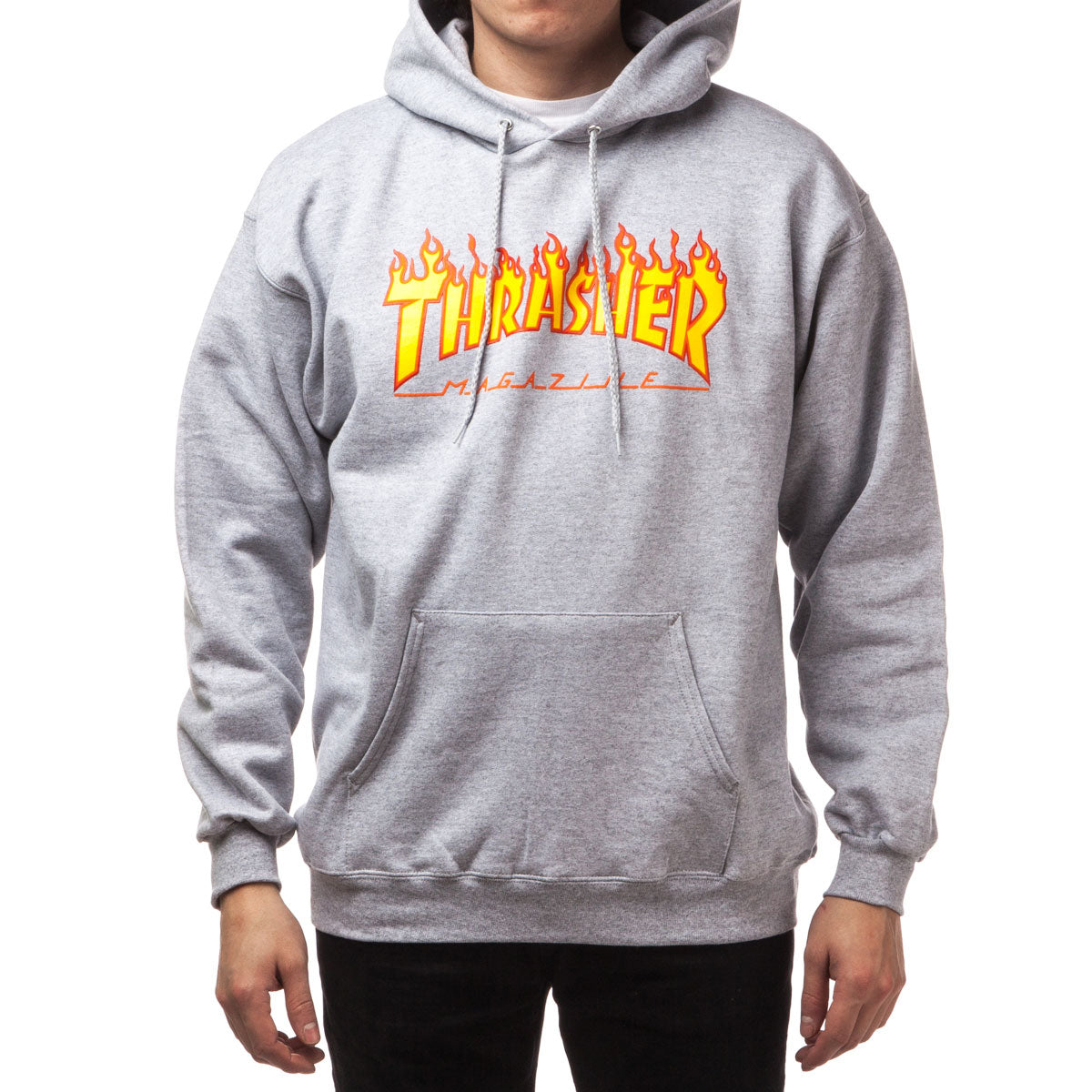 Thrasher Flame Hoodie - Grey image 1