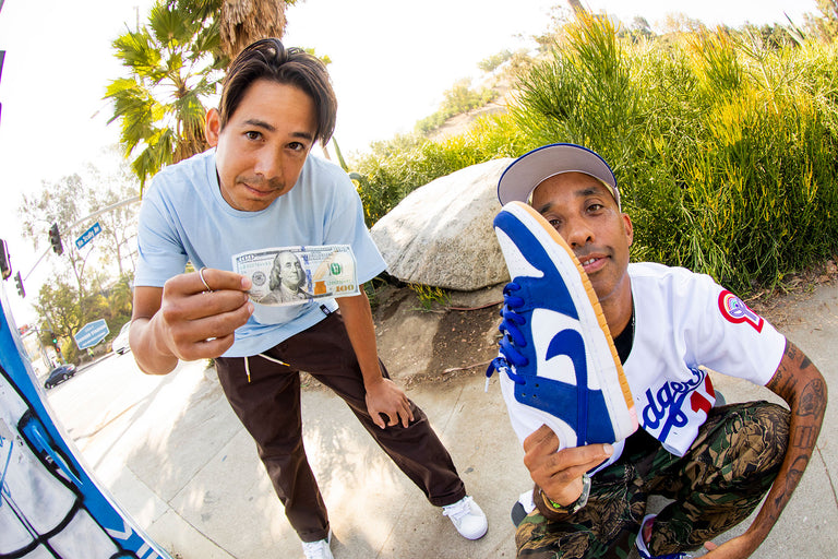 100 Kickflips in the Nike SB Dodgers Dunks with Atiba Jefferson