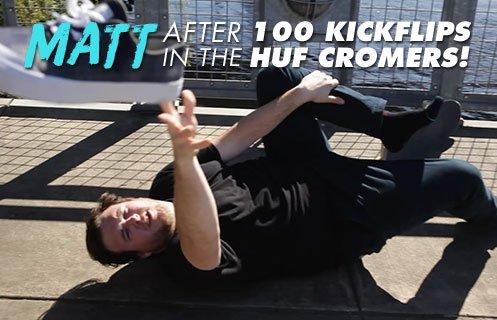 100 Kickflips in the HUF Brad Cromer Shoes