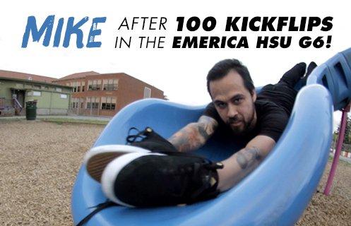 100 Kickflips In The Emerica Hsu G6 Shoes