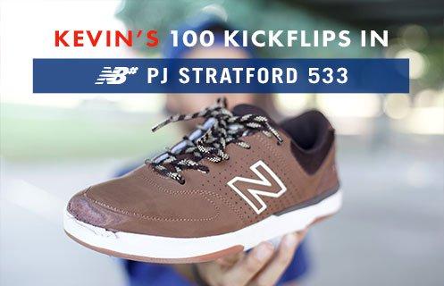 100 Kickflips In The New Balance PJ Stratford 533 Shoes