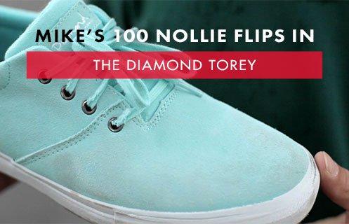 100 Kickflips In The Diamond Supply Co. Torey Shoes