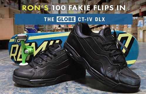 100 Kickflips (Fakie Edition) In The Globe CT-IV DLX Shoes