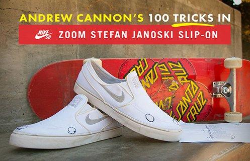 100 Tricks In The Nike SB Janoski Slip