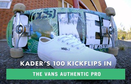 100 Kickflips In The Vans Authentic Pro With Kader Sylla