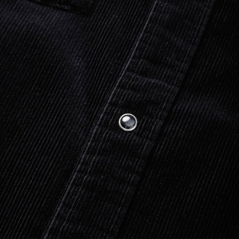 Seager Reagan Long Sleeve Pearl Snap Corduroy Shirt - Black