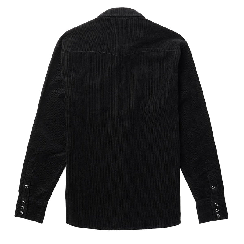 Seager Reagan Long Sleeve Pearl Snap Corduroy Shirt - Black