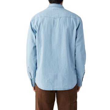 Seager Reagan Long Sleeve Pearl Snap Shirt - Light Wash