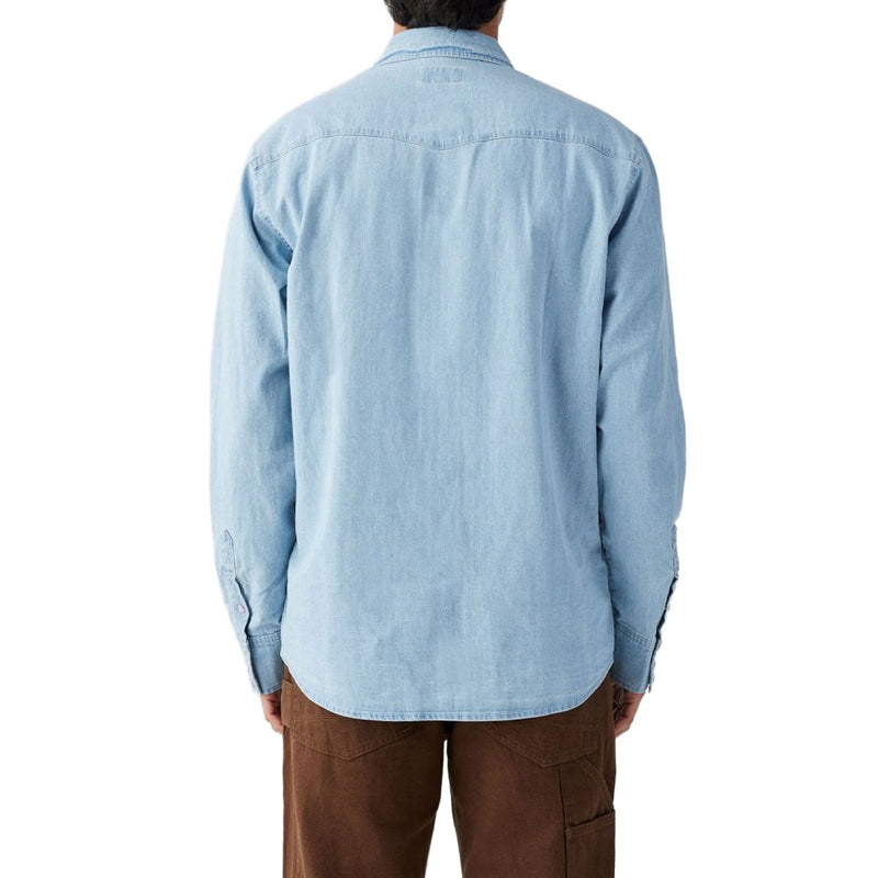 Seager Reagan Long Sleeve Pearl Snap Shirt - Light Wash