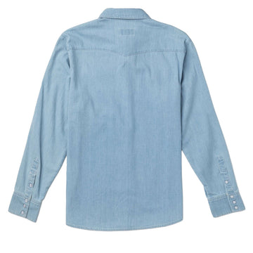 Seager Reagan Long Sleeve Pearl Snap Shirt - Light Wash