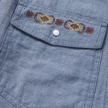 Seager Whippersnapper Chambray Shirt - Light Wash