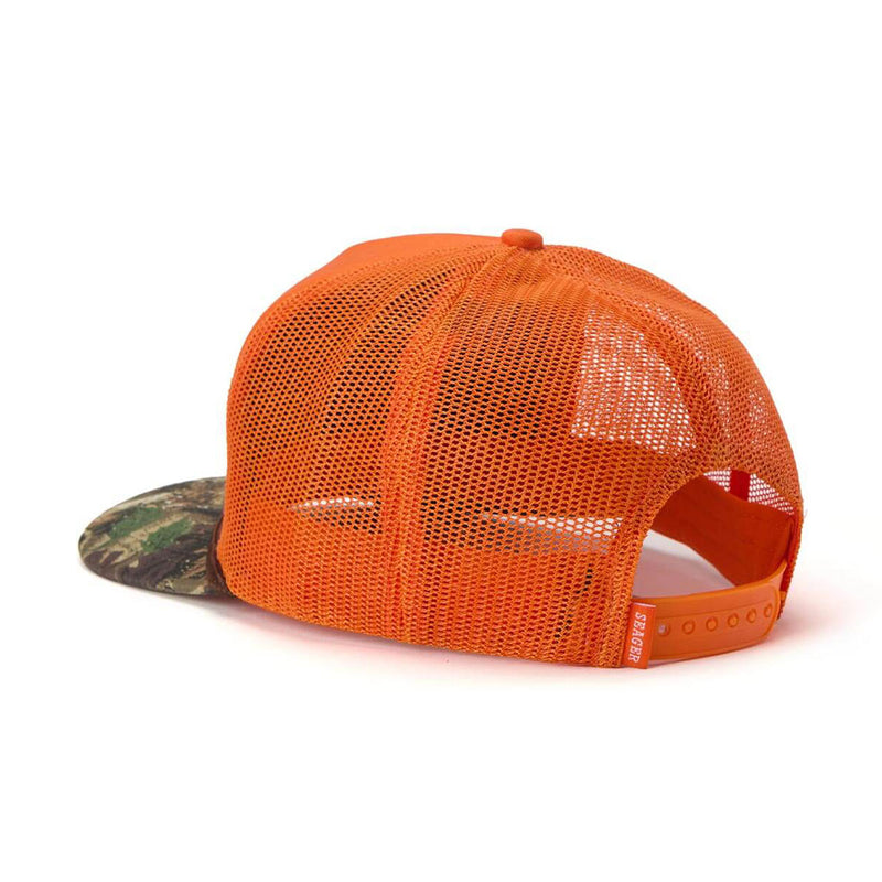Seager Gone Huntin' Snapback Hat - Orange/Camo