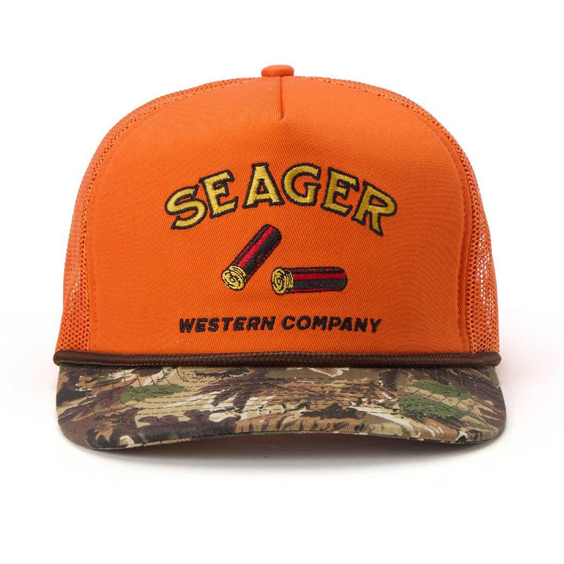 Seager Gone Huntin' Snapback Hat - Orange/Camo