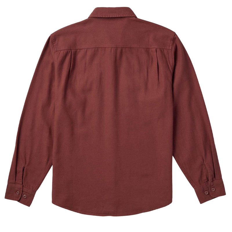 Seager Calico Flannel Solid Shirt - Red Rock