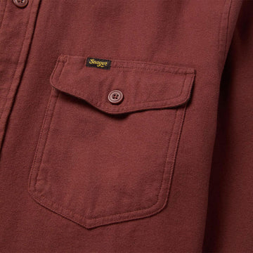 Seager Calico Flannel Solid Shirt - Red Rock