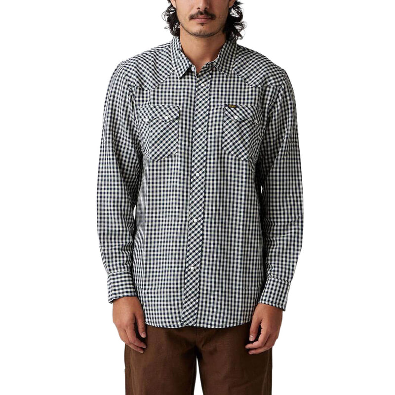 Seager Sawtoof Long Sleeve Shirt - Blue Check