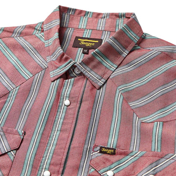Seager Sawtoof Long Sleeve Shirt - Red Rock Stripe