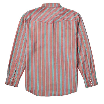Seager Sawtoof Long Sleeve Shirt - Red Rock Stripe