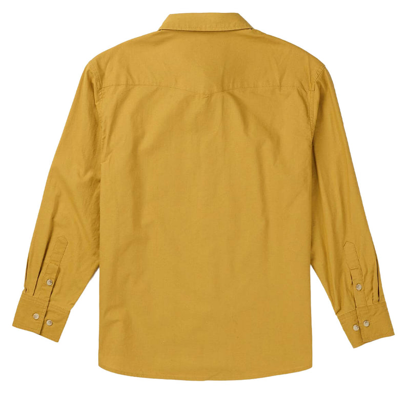 Seager Chief Long Sleeve Over Shirt - Washed Amber Gold