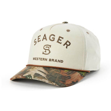 Seager Branded Snapback Hat - Cream/Camo