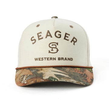 Seager Branded Snapback Hat - Cream/Camo